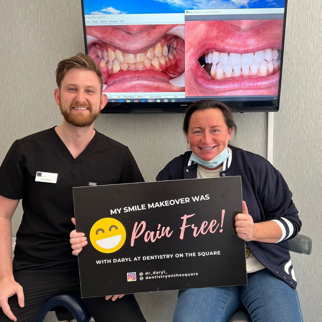 Dentistry On The Square, Pain Free Dentist Glasgow - OrthoFX Solutions Before and after treatment at Dentistry On The Square in Glasgow